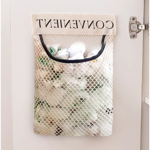 Wall Mounted Mesh Storage Bag Large Capacity For Kitchen Organizing Clothes And Supplies - Product Image 5