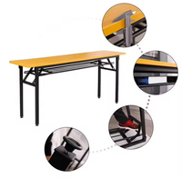 Vente directe d'usine, bureau pliable rectangulaire en bambou moderne de haute qualité, réglable en hauteur, multifonctionnel