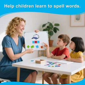 Ensemble de 6 paquets de tuiles magnétiques en mousse pour l'apprentissage du phonème, l'orthographe et les manipulations STEM - Enfants, enseignants, maternelle, <span class=keywords><strong>3ème</strong></span> année - Product Image 6