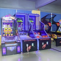 Machine de tir au basket à monnayeur avec jeu d'échange de billets et plateau tournant chanceux