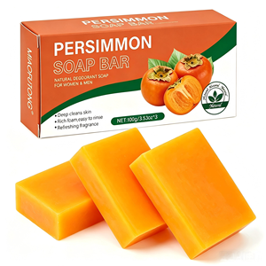 Jabón <span class=keywords><strong>de</strong></span> Caqui Desodorante, Control <span class=keywords><strong>de</strong></span> Olor Corporal, Limpieza Profunda, Hidratante, Jabón Natural Diario para Cara y Cuerpo, para Mujeres y Hombres, 100g, OEM - Product Image 1