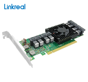 Tarjeta Adaptadora Linkreal LRNV9348-8I <span class=keywords><strong>PCI</strong></span> <span class=keywords><strong>Express</strong></span> X16 <span class=keywords><strong>8</strong></span> U.2 SFF-8643 NVMe SSD, Extensión, Garantía de 2 Años, Envío DHL, PCB - Product Image 2