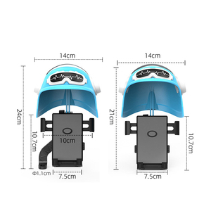 <span class=keywords><strong>Support</strong></span> de téléphone portable pour casque de moto et vélo avec pare-soleil – Fixation pour téléphone de moto et vélo - Product Image 2