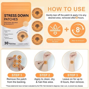 Patchs <span class=keywords><strong>anti</strong></span>-<span class=keywords><strong>stress</strong></span> naturels à marque privée avec thé vert et écorce de magnolia, patch transdermique apaisant longue durée - Product Image 4