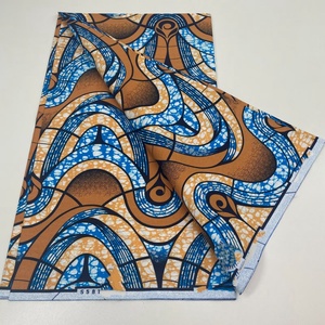 <span class=keywords><strong>Pagne</strong></span> Super Réel en Coton 100% Biologique, 6 Yards, Tissu Africain Batik, Robe Tissée, <span class=keywords><strong>Pagne</strong></span> <span class=keywords><strong>Hollandais</strong></span> Peigné, Chaussures en Tissu d'Organza pour Filles - Product Image 1
