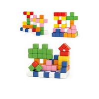 Juego de Bloques de Construcción Magnéticos para Niños, Cubos de Colores Sólidos con Esquinas Redondeadas, Juguete Educativo de Construcción DIY, Regalo para Niños y Niñas
