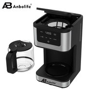 Cafetera Eléctrica Programable Anbolife de 14 Tazas con Función de Calentamiento de 24 Horas, 2 Ajustes de Intensidad de Preparación, Cafetera Compacta