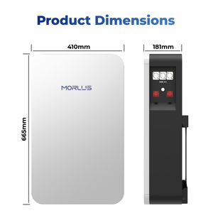 Tiết kiệm điện an toàn 5kwh treo tường năng lượng mặt trời Pin 51.2V 100AH LiFePO4 pin lithium với Thông Minh BMS - Product Image 2