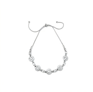 Bracelet en alliage de haute qualité avec diamants en une seule rangée, motif Ciel Étoilé, Œil d'Ange, Anneau de Möbius, Papillon et Fleur - Product Image 6