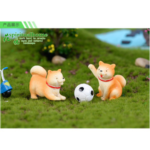 Ornement de jardin en résine, chien Akita, mini figurine animale pour décoration extérieure - Product Image 1