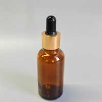 Ensemble de flacons compte-gouttes en verre brun de 20/30/100 ml avec bouchon compte-gouttes en aluminium électroplaqué, flacon en verre vide pour l'emballage d'huile capillaire