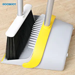 Manufactures Of Brooms Sweeper Plastic Broom Bristle Dustpan Set Upright Push Clean Angle Broom And Dust Pan For Home