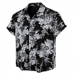 เสื้อเชิ้ตแขนสั้นผู้ชายสีดำล้วน/พิมพ์ลายตามสั่ง ปกคอปกติดกระดุม สวมใส่สบาย แห้งเร็ว ระบายอากาศได้ดี เป็นมิตรกับสิ่งแวดล้อม - Product Image 3