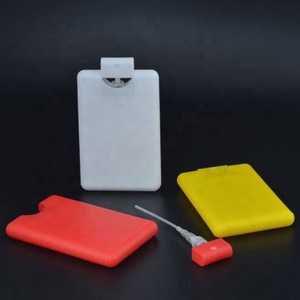 Wholesale Pocket Perfume <b>Bottle</b> 20ml <b>Empty</b> Transparent White Black Square Shape Credit Card Sanitizer Hand <b>Spray</b> <b>Bottles</b> - Product Image 4