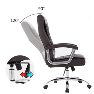 Chaise de bureau ergonomique pivotante avec accoudoirs, chaise de patron inclinable réglable confortable et moderne en gros - Product Image 5