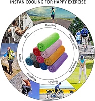 Serviette de sport rafraîchissante en microfibre personnalisée en stock, séchage rapide, effet froid instantané, serviette magique pour le cou, idéale pour l'été, avec logo