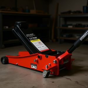 Hyorkual Gato hidráulico de suelo de doble pistón de 3.5 toneladas, de acero, de perfil bajo, de alta resistencia, para carreras, rango de elevación de 4 a 21 pulgadas - Product Image 2