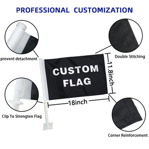 Drapeau de fenêtre de <span class=keywords><strong>voiture</strong></span> <span class=keywords><strong>USA</strong></span>-Canada-Mexique 2026, 30x45cm, polyester simple face, imprimé sportif, avec mât pliable en PP, personnalisable - Product Image 4