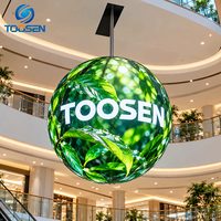 Layar LED Definisi Tinggi TOOSEN P5 P6 P8 FCC Globe untuk Luar Ruangan dengan Refresh Rate 7680Hz untuk Lapangan Publik