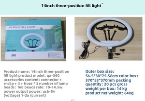 Kit d'éclairage annulaire professionnel en plastique de 12 pouces pour les créateurs de contenu vidéo, équipement d'éclairage photographique Led pour <span class=keywords><strong>studio</strong></span> en direct - Product Image 5