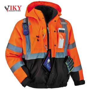Veste réfléchissante de haute visibilité pour l'hiver, vêtements de sécurité pour le bâtiment - Product Image 5