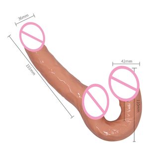 Dubbele Hoofd <span class=keywords><strong>Dildo</strong></span> Lange Gelei Realistische Eindigde Flexibele Grote Penis Voor Vrouwen Masturbator Seksspeeltjes Lesbische - Product Image 2