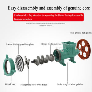 Trituradora de Huesos Profesional de 220V, Picadora de Carne Eléctrica Comercial, Picadora de Pollo, Máquina Deshuesadora Doméstica - Product Image 5