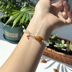 Vendite calde fai da te braccialetto di quarzo chiaro naturale pietre curative occhio di tigre lumaca braccialetto fossile per moda indossare regali - Product Image 3