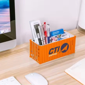 Simulation <strong>Shipping</strong> <strong>Container</strong> <strong>Model</strong> 20ft Mini Toys Logistics <strong>Container</strong> Multifunction Pen Holder Office Gift Custom Logo - Product Image 2
