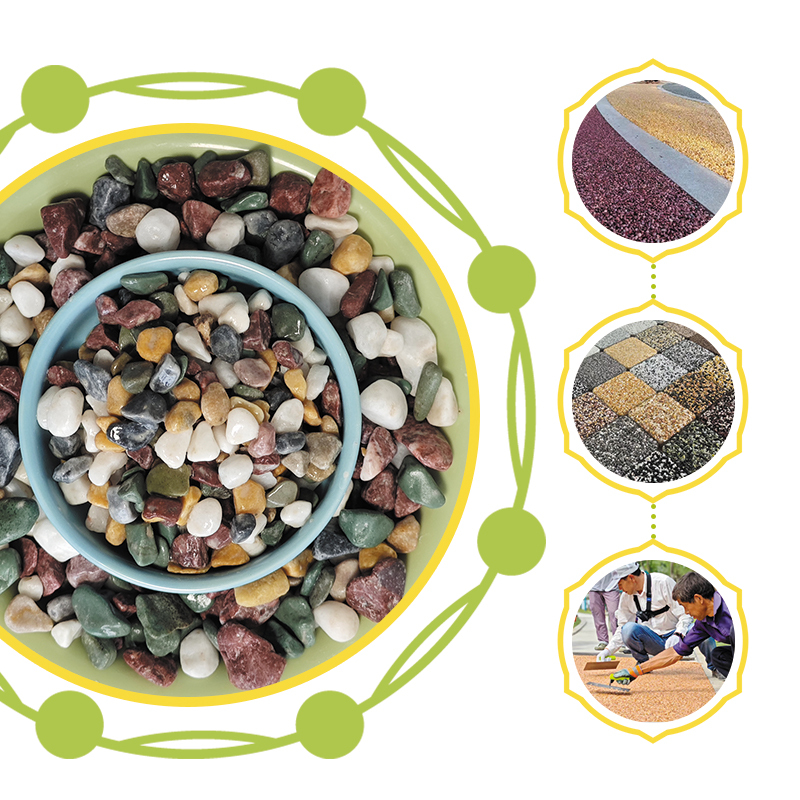 Washed Stone Colored Adhesive Stone Terrazzo