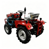 Mini tracteur à 4 roues de 18 CV, tracteur agricole multifonctionnel pour terres agricoles, vergers et serres