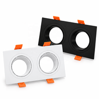Boîtier de projecteur LED GU10 GU5.3 GX53 MR16, boîtier encastré pour downlight 3000K, spot LED de plafond