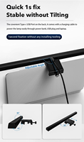 Clip pour la maison écran LED de jeu barre lumineuse suspendue lampe de moniteur de bureau USB gradable affichage contrôle tactile Protection des yeux lampe de bureau