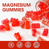 Gummies au citrate de magnésium extra fort, 60 unités, saveur framboise naturelle, complément alimentaire pour adultes, vente en gros