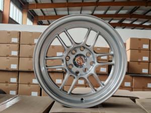 เจดีเอ็มสไตล์ <span class=keywords><strong>RPF1</strong></span> 5x100 5x114.3ล้อ4X100 15 16 17 <span class=keywords><strong>18</strong></span>นิ้วล้อผู้โดยสารสีเงินสำหรับรถยนต์ Subaru Toyota 86รถญี่ปุ่น - Product Image 3