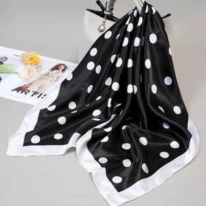 Stagione primaverile nuovo stile <span class=keywords><strong>Vintage</strong></span> punto grande quadrato in poliestere materiale motivo geometrico sciarpa modello per le donne festa della mamma regalo - Product Image 4