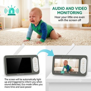 Monitor para Bebés WiFi de Modo Dual KT617T, Pantalla IPS de 5.5 Pulgadas, Cámara 720P, Largo Alcance de 300 Metros, Audio Bidireccional, Visión Nocturna Automática - Product Image 2