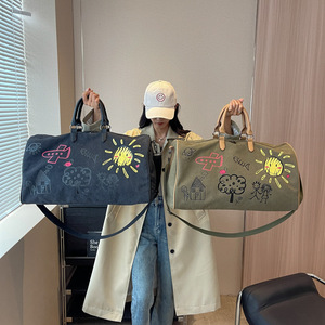 Custom Graffiti <b>Travel</b> Bag Large Capacity Wet Dry Separation Yoga Bag For Leisure <b>Travel</b> <b>Wear</b> Resistant Neutral Gender - Product Image 2