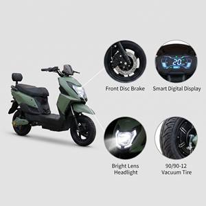 Motocicleta Eléctrica MTBGO de Fábrica, 72V 2000W, Alta Velocidad para Adultos, con Neumático de Vacío de 12 Pulgadas y Doble Freno de Disco Hidráulico - Product Image 2