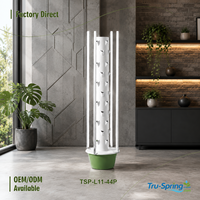 Tour hydroponique automatique à 11 étages, système hydroponique, jardin vertical à domicile avec éclairage LED, en plastique