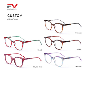 Cao cấp Acetate khung Quang Phong Cách Full-rim khung với mùa xuân bản lề biểu tượng tùy chỉnh và thoải mái phù hợp cho mặc hàng ngày - Product Image 1