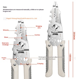 Key plate new 21-in-one wire stripping pliers industrial grade multi-functional screw thread splitting wire winding electrician - Product Image 3