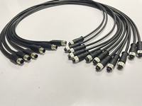 Connecteur droit M12 à code Y, étanche IP67, prise femelle-femelle, moulé avec câble PVC/PUR personnalisé