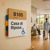Plaque de signalisation tactile en braille pour toilettes féminines, conforme ADA, en acrylique, pour projets de construction