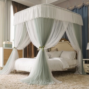 Riel de guía en forma de U telescópico de tres puertas pista Palacio piso princesa 1,5 m/1,8 m cama doble familia <span class=keywords><strong>mosquitera</strong></span> - Product Image 6