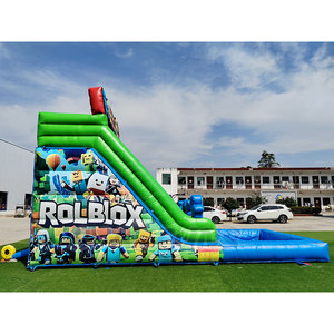 Tobogán Acuático Inflable Personalizado <span class=keywords><strong>de</strong></span> <span class=keywords><strong>Roblox</strong></span> con Piscina, Tobogán Inflable Grande <span class=keywords><strong>de</strong></span> Doble Carril para Niños y Adultos - Product Image 4