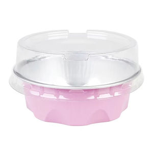 ABLPACK 100ML Contenant de cuisson <span class=keywords><strong>jetable</strong></span> en <span class=keywords><strong>aluminium</strong></span> coloré avec couvercle en PET, compatible <span class=keywords><strong>four</strong></span>, pour gâteaux et pains - Product Image 2