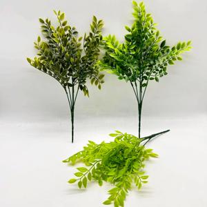 ใบยูคาลิปตัสสีเขียวจำลองพืชเทียมเอเวอร์กรีนเพกพอดช่อดอกไม้สำหรับบ้านโรงแรมการจัดดอกไม้ที่มีคุณภาพสูง - Product Image 2