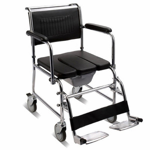Shower Toilet <b>Chair</b> Stainless Steel Black <b>Commode</b> <b>Chair</b> For Elderly And Disabled Bathroom Safety Equipment - Product Image 4