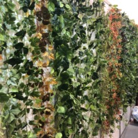 Plantes suspendues artificielles K-0107 en forme de feuilles de vigne de lierre et de patate douce pour mur végétal, décoration de plafond et de maison, grande taille